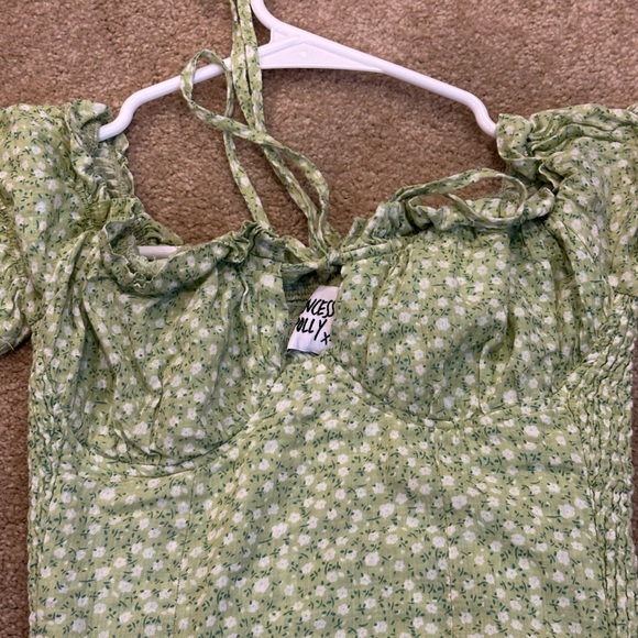 Princess Polly Bodycon Green Floral Mini Dress - Picture 3 of 4